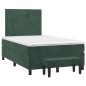 vidaXL Boxspringbett mit Matratze Dunkelgrün 120x200 cm Samt vidaXL Boxspringbett mit Matratze Dunkelgrün 120x200 cm Samt