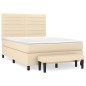 vidaXL Boxspringbett mit Matratze Creme 140x190 cm Stoff vidaXL Boxspringbett mit Matratze Creme 140x190 cm Stoff