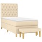vidaXL Boxspringbett mit Matratze Creme 80x200 cm Stoff vidaXL Boxspringbett mit Matratze Creme 80x200 cm Stoff