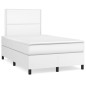vidaXL Boxspringbett mit Matratze Weiß 120x200 cm Kunstleder vidaXL Boxspringbett mit Matratze Weiß 120x200 cm Kunstleder