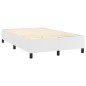 vidaXL Boxspringbett mit Matratze Weiß 120x200 cm Kunstleder vidaXL Boxspringbett mit Matratze Weiß 120x200 cm Kunstleder