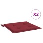vidaXL Gartenstuhl-Kissen 2 Stk. Weinrot 40x40x3 cm Oxford-Gewebe vidaXL Gartenstuhl-Kissen 2 Stk. Weinrot 40x40x3 cm Oxford-Gewebe