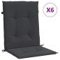vidaXL Gartenstuhlauflagen für Niedriglehner 6 Stk. Schwarz 100x50x3cm vidaXL Gartenstuhlauflagen für Niedriglehner 6 Stk. Schwarz 100x50x3cm