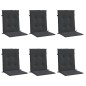 vidaXL Gartenstuhlauflagen für Niedriglehner 6 Stk. Schwarz 100x50x3cm vidaXL Gartenstuhlauflagen für Niedriglehner 6 Stk. Schwarz 100x50x3cm