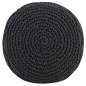 vidaXL Makramee Sitzpuff Handgefertigt Anthrazit 45x30 cm Baumwolle vidaXL Makramee Sitzpuff Handgefertigt Anthrazit 45x30 cm Baumwolle
