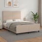 vidaXL Bettgestell mit Kopfteil Cappuccino-Braun 140x190 cm Kunstleder vidaXL Bettgestell mit Kopfteil Cappuccino-Braun 140x190 cm Kunstleder