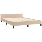 vidaXL Bettgestell mit Kopfteil Cappuccino-Braun 140x190 cm Kunstleder vidaXL Bettgestell mit Kopfteil Cappuccino-Braun 140x190 cm Kunstleder