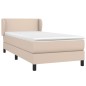vidaXL Boxspringbett mit Matratze Cappuccino-Braun 90x190cm Kunstleder vidaXL Boxspringbett mit Matratze Cappuccino-Braun 90x190cm Kunstleder