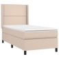 vidaXL Boxspringbett mit Matratze Cappuccino-Braun 90x190cm Kunstleder vidaXL Boxspringbett mit Matratze Cappuccino-Braun 90x190cm Kunstleder