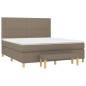 vidaXL Boxspringbett mit Matratze Taupe 180x200 cm Stoff vidaXL Boxspringbett mit Matratze Taupe 180x200 cm Stoff