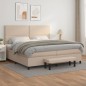 vidaXL Boxspringbett Matratze Cappuccino-Braun 200x200cm Kunstleder vidaXL Boxspringbett Matratze Cappuccino-Braun 200x200cm Kunstleder
