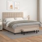 vidaXL Boxspringbett Matratze Cappuccino-Braun 180x200 cm Kunstleder vidaXL Boxspringbett Matratze Cappuccino-Braun 180x200 cm Kunstleder