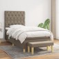 vidaXL Boxspringbett mit Matratze Taupe 80x200 cm Stoff vidaXL Boxspringbett mit Matratze Taupe 80x200 cm Stoff