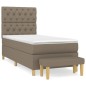 vidaXL Boxspringbett mit Matratze Taupe 80x200 cm Stoff vidaXL Boxspringbett mit Matratze Taupe 80x200 cm Stoff