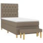 vidaXL Boxspringbett mit Matratze Taupe 80x200 cm Stoff vidaXL Boxspringbett mit Matratze Taupe 80x200 cm Stoff