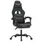 vidaXL Gaming-Stuhl mit Fußstütze Schwarz Kunstleder vidaXL Gaming-Stuhl mit Fußstütze Schwarz Kunstleder