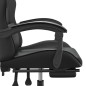 vidaXL Gaming-Stuhl mit Fußstütze Schwarz Kunstleder vidaXL Gaming-Stuhl mit Fußstütze Schwarz Kunstleder