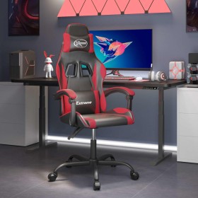 vidaXL Gaming-Stuhl Schwarz und Rot Kunstleder