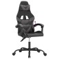 vidaXL Gaming-Stuhl Schwarz und Grau Kunstleder