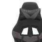 vidaXL Gaming-Stuhl Schwarz und Grau Kunstleder