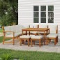 vidaXL 11-tlg. Garten-Essgruppe mit Kissen Massivholz Akazie vidaXL 11-tlg. Garten-Essgruppe mit Kissen Massivholz Akazie