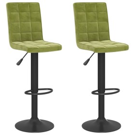 vidaXL Barhocker 2 Stk. Hellgrün Samt 