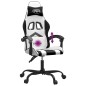vidaXL Gaming-Stuhl Drehbar Weiß und Schwarz Kunstleder vidaXL Gaming-Stuhl Drehbar Weiß und Schwarz Kunstleder
