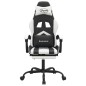 vidaXL Gaming-Stuhl mit Fußstütze Drehbar Schwarz & Weiß Kunstleder vidaXL Gaming-Stuhl mit Fußstütze Drehbar Schwarz & Weiß Kunstleder