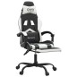 vidaXL Gaming-Stuhl mit Fußstütze Drehbar Schwarz & Weiß Kunstleder vidaXL Gaming-Stuhl mit Fußstütze Drehbar Schwarz & Weiß Kunstleder
