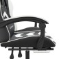 vidaXL Gaming-Stuhl mit Fußstütze Drehbar Schwarz & Weiß Kunstleder vidaXL Gaming-Stuhl mit Fußstütze Drehbar Schwarz & Weiß Kunstleder