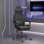 vidaXL Gaming-Stuhl mit Fußstütze Drehbar Schwarz Kunstleder vidaXL Gaming-Stuhl mit Fußstütze Drehbar Schwarz Kunstleder