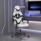 vidaXL Gaming-Stuhl Drehbar Weiß und Schwarz Kunstleder vidaXL Gaming-Stuhl Drehbar Weiß und Schwarz Kunstleder