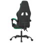 vidaXL Gaming-Stuhl mit Fußstütze Drehbar Schwarz & Grün Kunstleder vidaXL Gaming-Stuhl mit Fußstütze Drehbar Schwarz & Grün Kunstleder