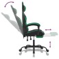 vidaXL Gaming-Stuhl mit Fußstütze Drehbar Schwarz & Grün Kunstleder vidaXL Gaming-Stuhl mit Fußstütze Drehbar Schwarz & Grün Kunstleder