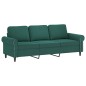 vidaXL 3-Sitzer-Sofa mit Zierkissen Dunkelgrün 180 cm Samt vidaXL 3-Sitzer-Sofa mit Zierkissen Dunkelgrün 180 cm Samt