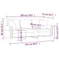 vidaXL 3-Sitzer-Sofa mit Zierkissen Dunkelgrün 180 cm Samt vidaXL 3-Sitzer-Sofa mit Zierkissen Dunkelgrün 180 cm Samt