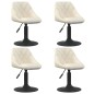 vidaXL Esszimmerstühle 4 Stk. Drehbar Creme Samt vidaXL Esszimmerstühle 4 Stk. Drehbar Creme Samt