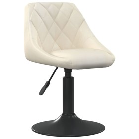 vidaXL Esszimmerstühle 4 Stk. Drehbar Creme Samt