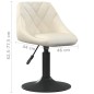 vidaXL Esszimmerstühle 4 Stk. Drehbar Creme Samt vidaXL Esszimmerstühle 4 Stk. Drehbar Creme Samt