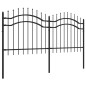 vidaXL Gartenzaun mit Speerspitzen Schwarz 140 cm Stahl vidaXL Gartenzaun mit Speerspitzen Schwarz 140 cm Stahl