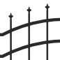 vidaXL Gartenzaun mit Speerspitzen Schwarz 140 cm Stahl vidaXL Gartenzaun mit Speerspitzen Schwarz 140 cm Stahl