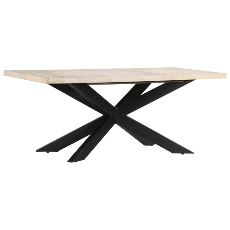 vidaXL Esstisch 180 x 90 x 76 cm Massives Gebleichtes Mangoholz vidaXL Esstisch 180 x 90 x 76 cm Massives Gebleichtes Mangoholz