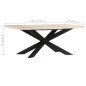 vidaXL Esstisch 180 x 90 x 76 cm Massives Gebleichtes Mangoholz vidaXL Esstisch 180 x 90 x 76 cm Massives Gebleichtes Mangoholz