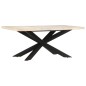 vidaXL Esstisch 180 x 90 x 76 cm Massives Gebleichtes Mangoholz vidaXL Esstisch 180 x 90 x 76 cm Massives Gebleichtes Mangoholz