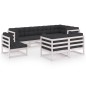 8-tlg. Garten-Lounge-Set mit Kissen Kiefer Massivholz 8-tlg. Garten-Lounge-Set mit Kissen Kiefer Massivholz