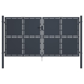 vidaXL Gartentor Stahl 300 x 175 cm Anthrazit