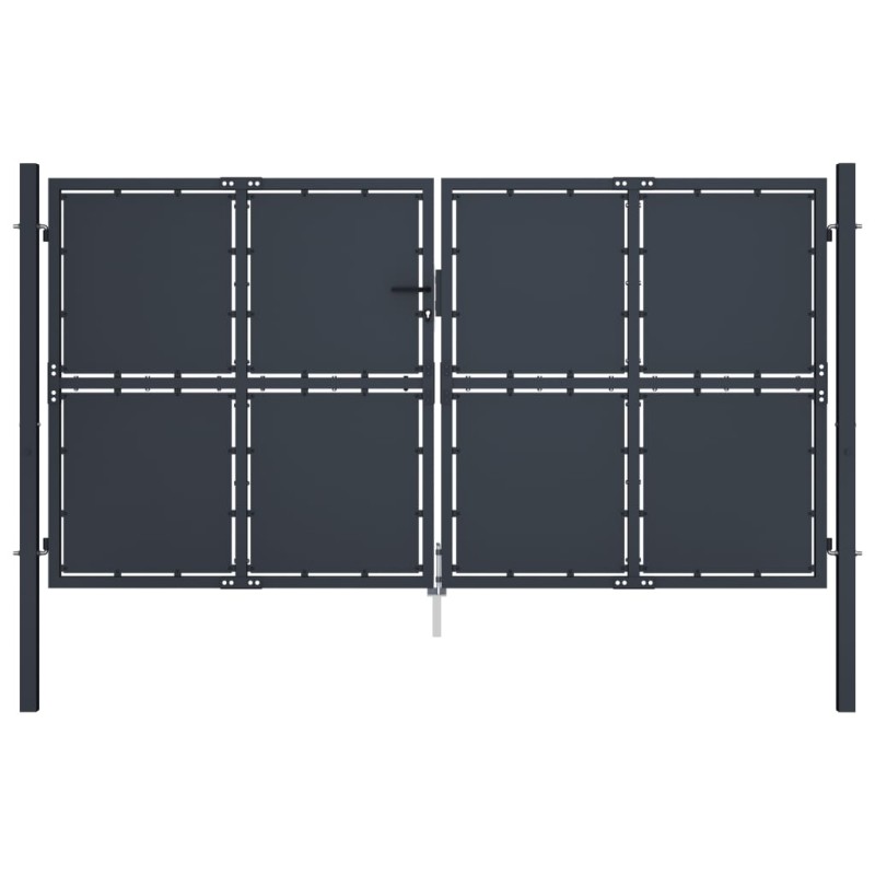 vidaXL Gartentor Stahl 300 x 175 cm Anthrazit vidaXL Gartentor Stahl 300 x 175 cm Anthrazit