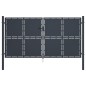 vidaXL Gartentor Stahl 300 x 175 cm Anthrazit vidaXL Gartentor Stahl 300 x 175 cm Anthrazit
