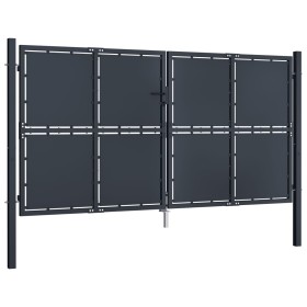 vidaXL Gartentor Stahl 300 x 175 cm Anthrazit