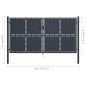 vidaXL Gartentor Stahl 300 x 175 cm Anthrazit vidaXL Gartentor Stahl 300 x 175 cm Anthrazit